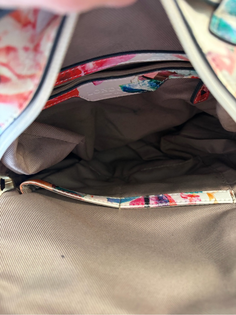 London Fog Floral Mini Backpack Purse Satchel Multicolor - Picture 7 of 8